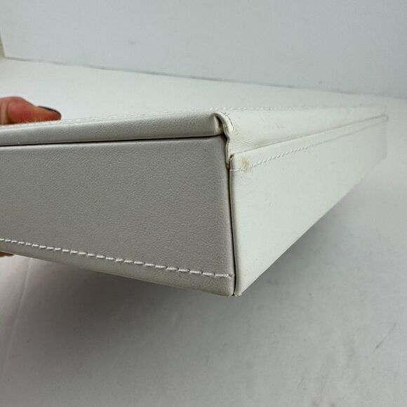 STACKERS Classic Jewelry Box Lid Medium White Taupe Velvet Used Create Your Own - Picture 12 of 15